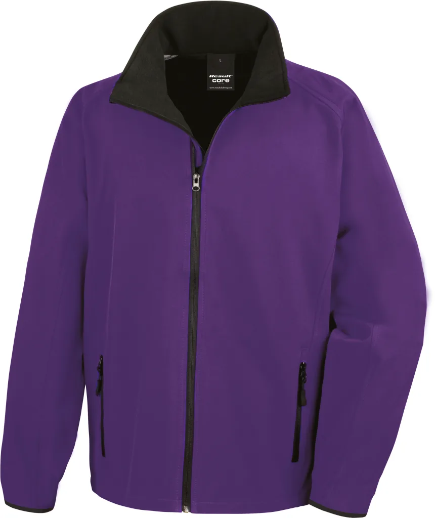 Veste softshell homme personnalisée, légère et coupe-vent (R231M), Purple/Black, photo 9