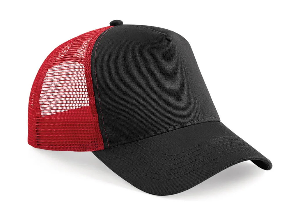 Casquette trucker personnalisée, aérée et structurée (B640), Black/Classic Red, photo 8