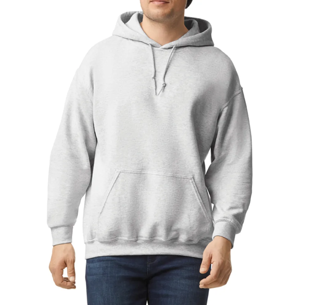 Sweat à capuche personnalisé, épais et poche kangourou (18500), Ash Grey, photo 14