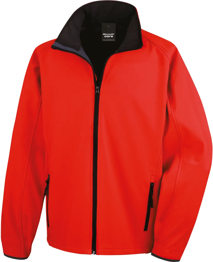 Veste softshell homme personnalisée, légère et coupe-vent (R231M), Red/Black, photo 11