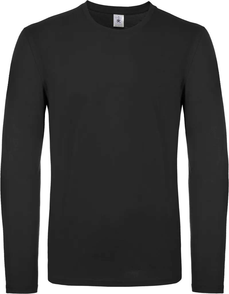 T-shirt manches longues personnalisé, léger et unisexe (TU05T), Black, photo 4