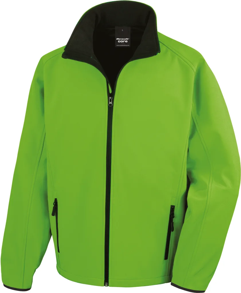 Veste softshell homme personnalisée, légère et coupe-vent (R231M), Vivid Green/Black, photo 12