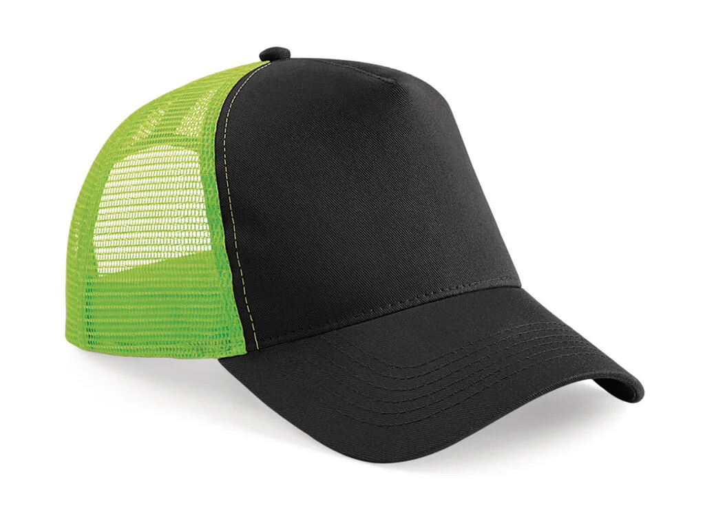 Casquette trucker personnalisée, aérée et structurée (B640), Black/Lime Green, photo 11
