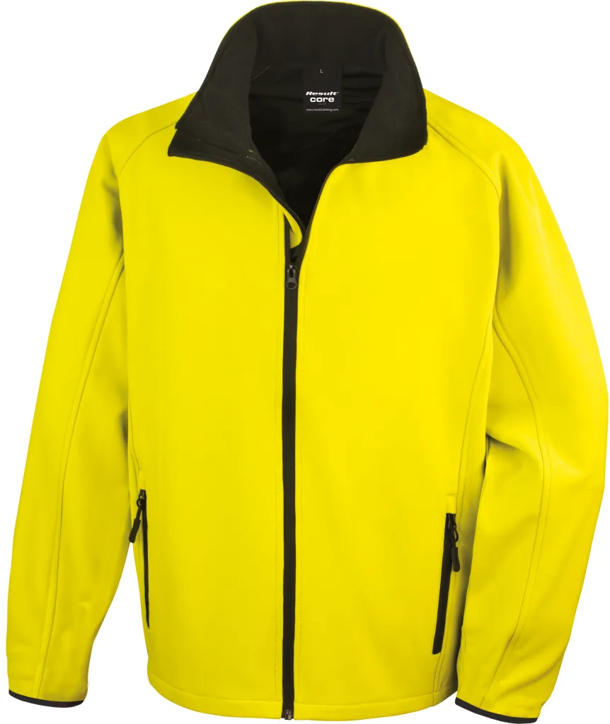 Veste softshell homme personnalisée, légère et coupe-vent (R231M), Yellow/Black, photo 14