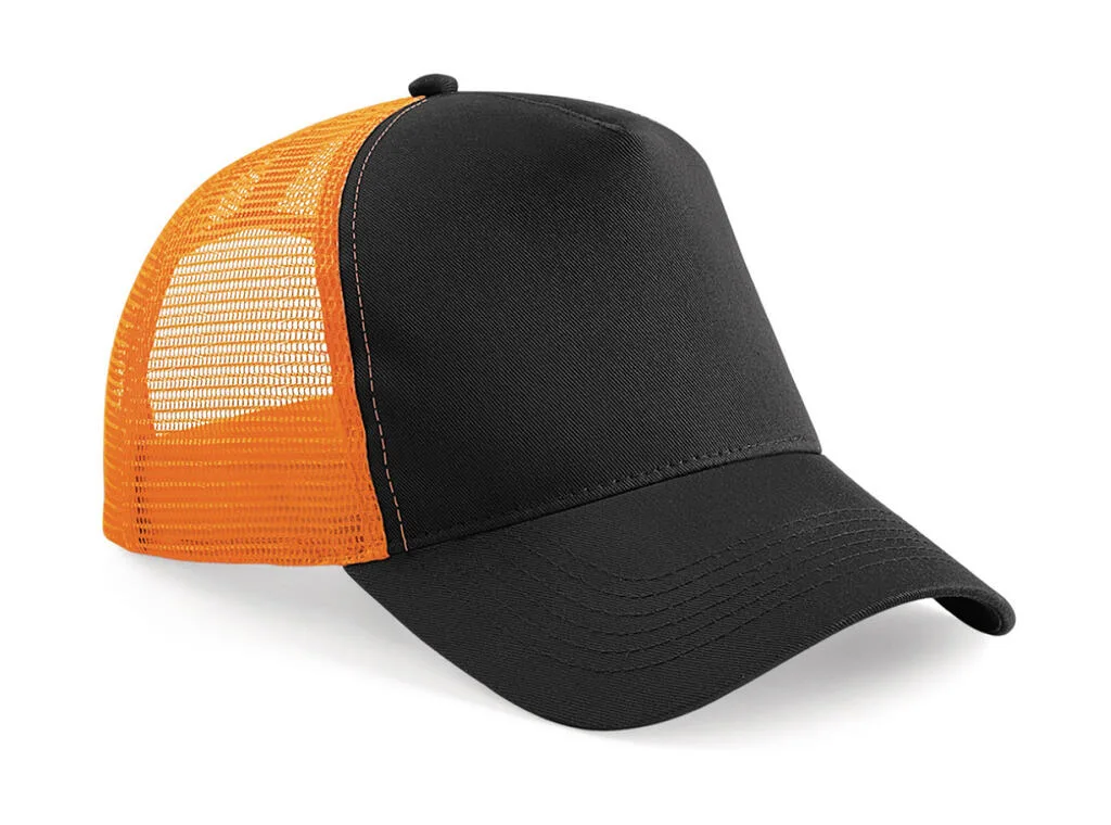 Casquette trucker personnalisée, aérée et structurée (B640), Black/Orange, photo 12