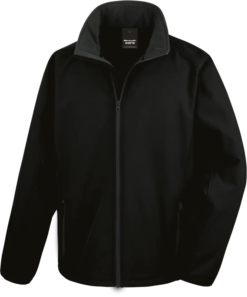 Veste softshell homme personnalisée, légère et coupe-vent (R231M), Black/Black, photo 2