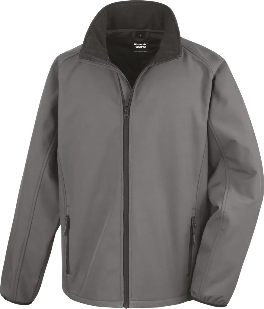 Veste softshell homme personnalisée, légère et coupe-vent (R231M), Charcoal/Black, photo 4