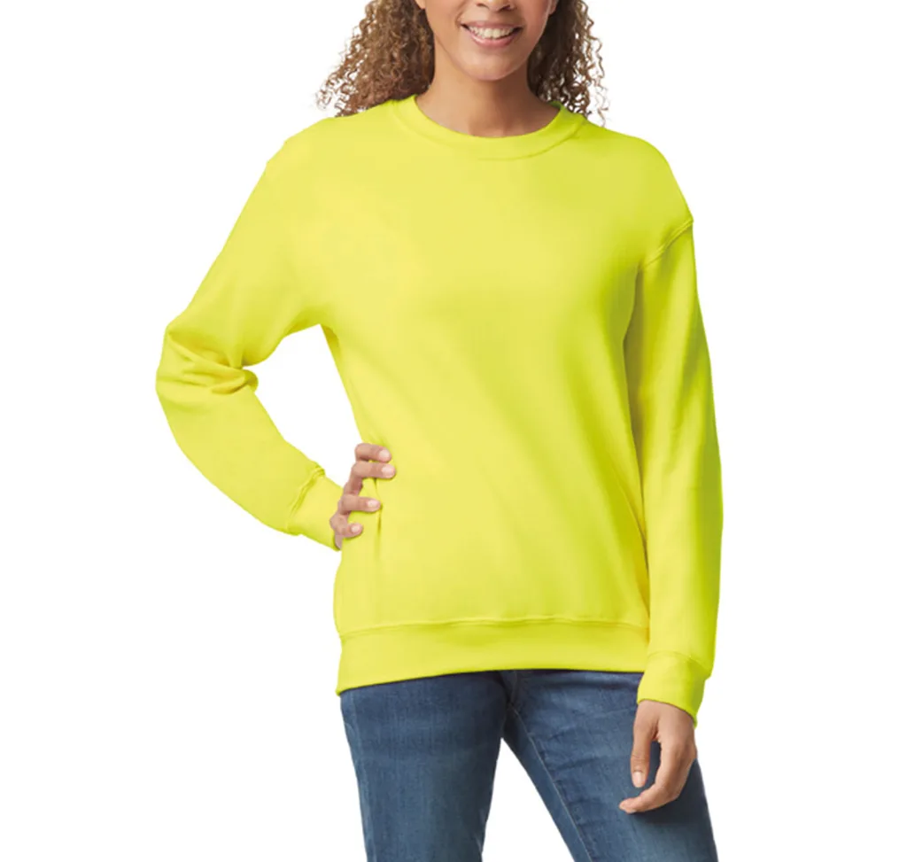 Sweat col rond personnalisé, molleton épais et chaud (18000), Safety Yellow, photo 33