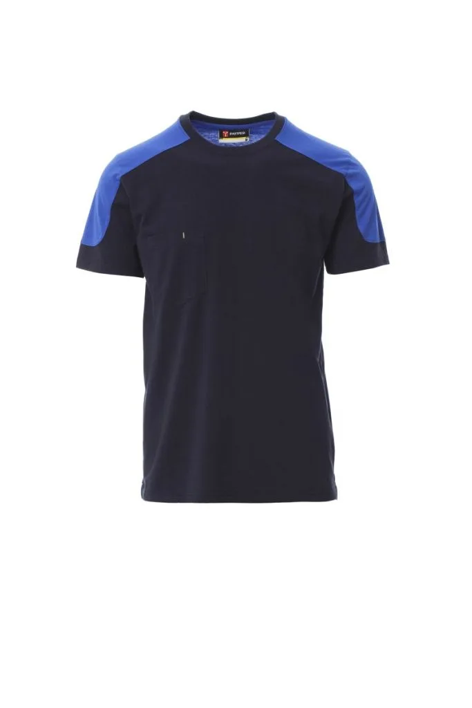 T-shirt de travail bicolore personnalisé, respirant (001464), Navy Blue - Royal Blue, photo 3