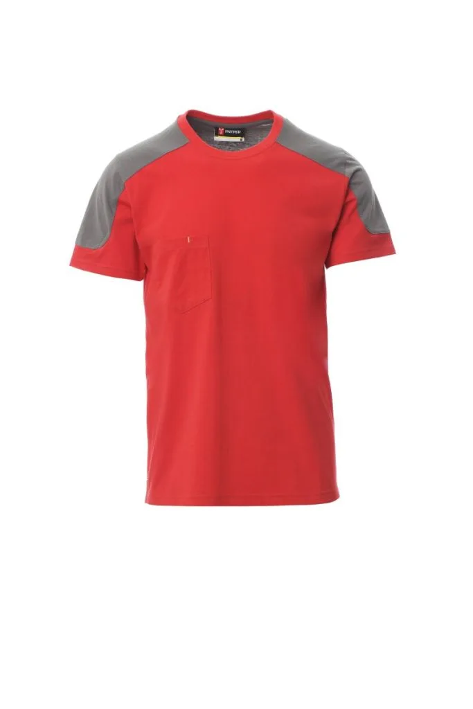 T-shirt de travail bicolore personnalisé, respirant (001464), Red - Smoke, photo 4