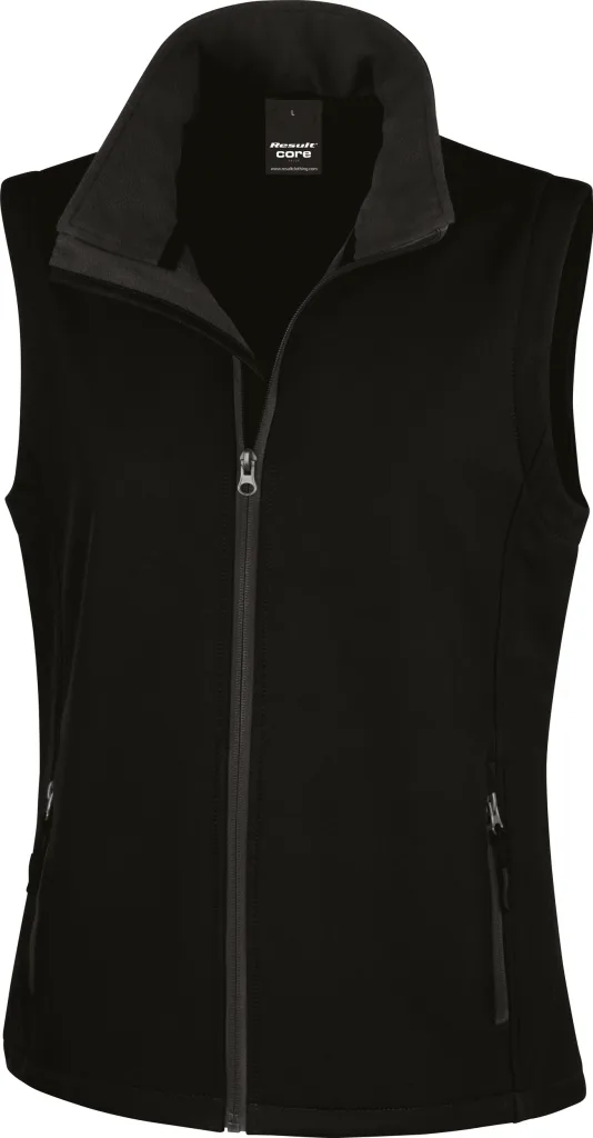 Gilet softshell femme personnalisé, sans manches et cintré (R232F), Black/Black, photo 3
