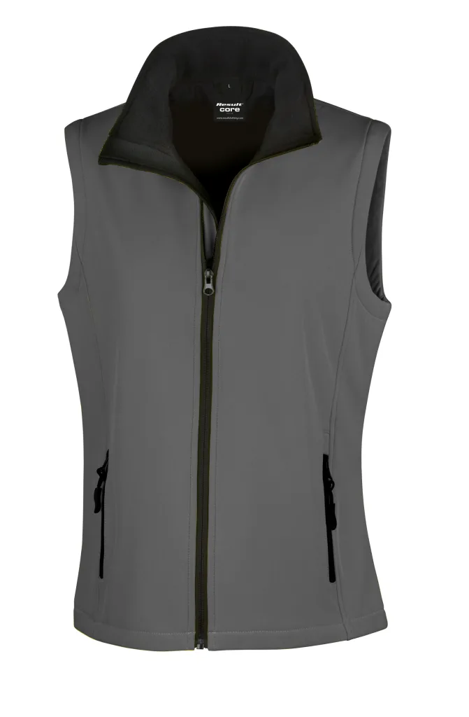 Gilet softshell femme personnalisé, sans manches et cintré (R232F), Charcoal/Black, photo 5