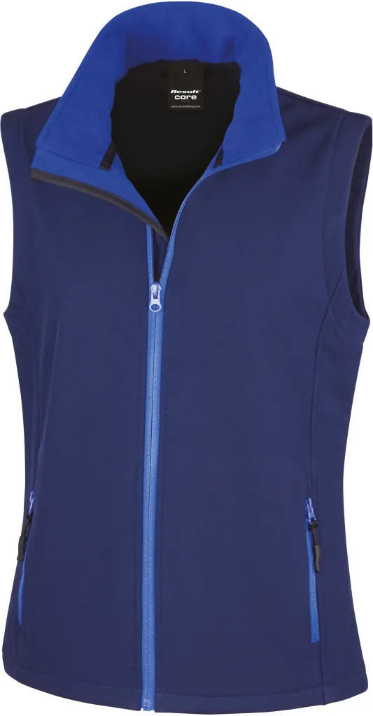 Gilet softshell femme personnalisé, sans manches et cintré (R232F), Navy/Royal, photo 8