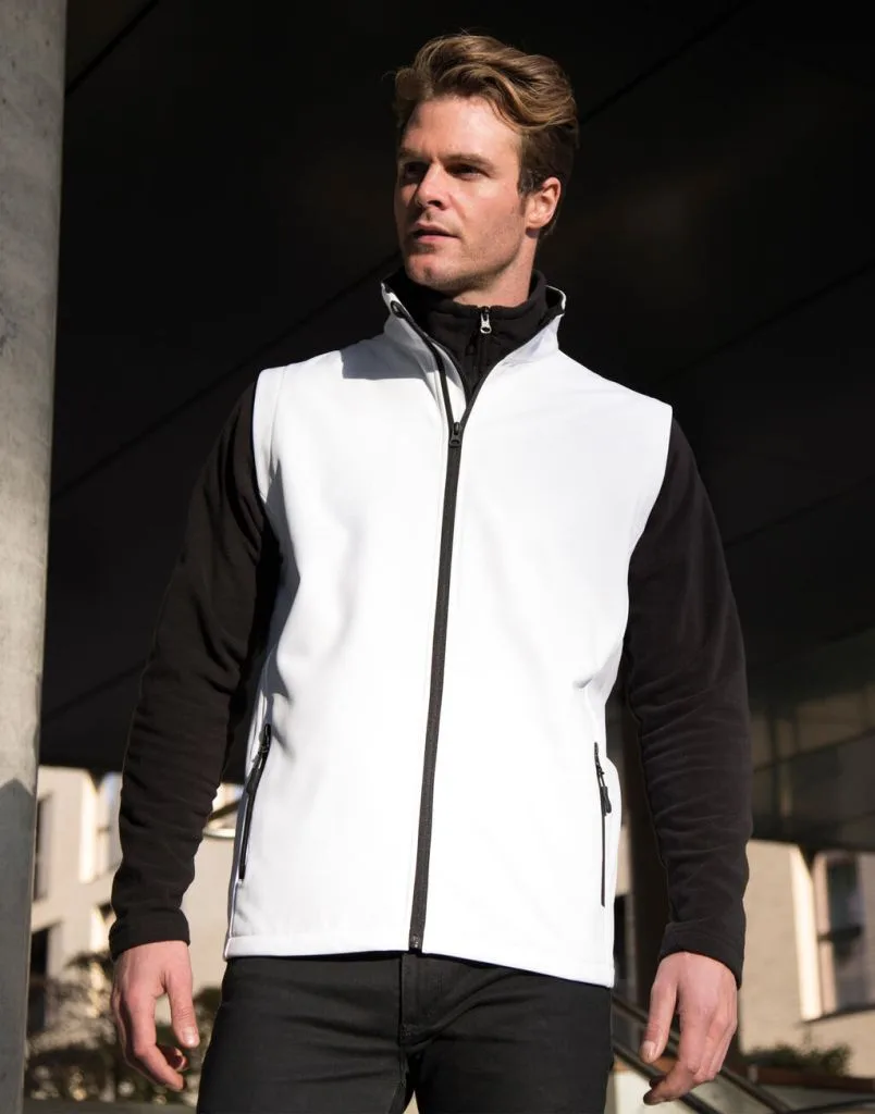 Gilet softshell homme personnalisé, sans manches coupe-vent (R232M), photo 3