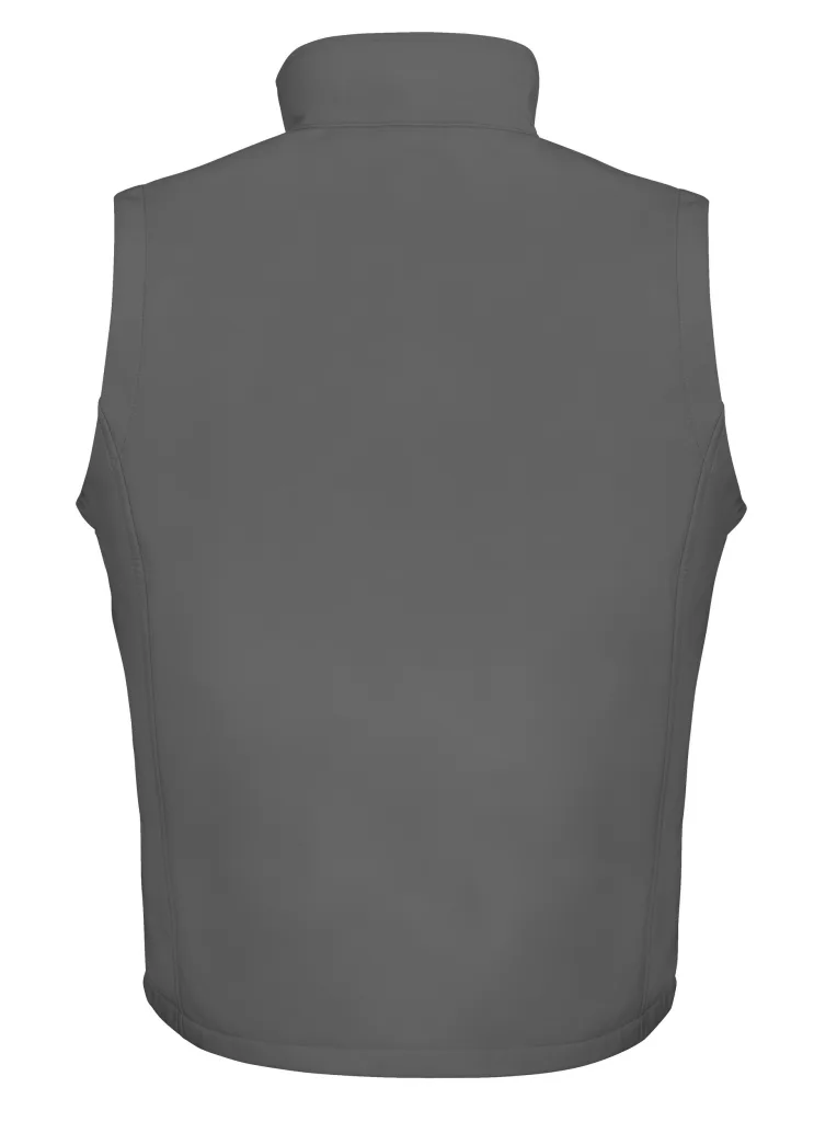 Gilet softshell homme personnalisé, sans manches coupe-vent (R232M), Charcoal/Black, photo 9