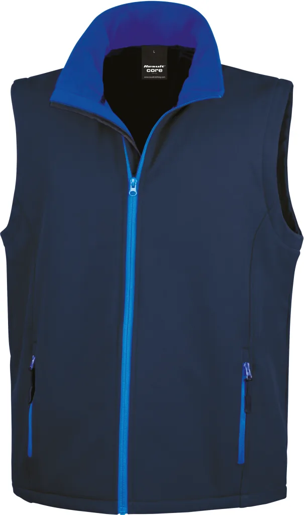 Gilet softshell homme personnalisé, sans manches coupe-vent (R232M), Navy/Royal, photo 12