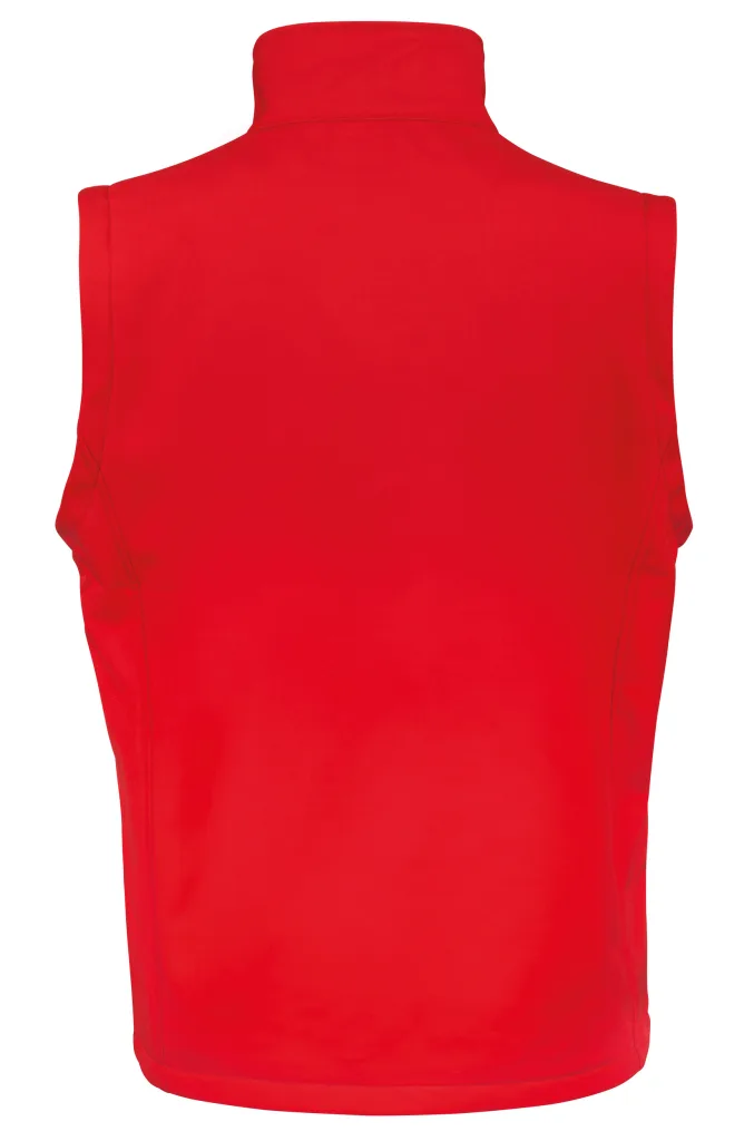 Gilet softshell homme personnalisé, sans manches coupe-vent (R232M), Red/Black, photo 15