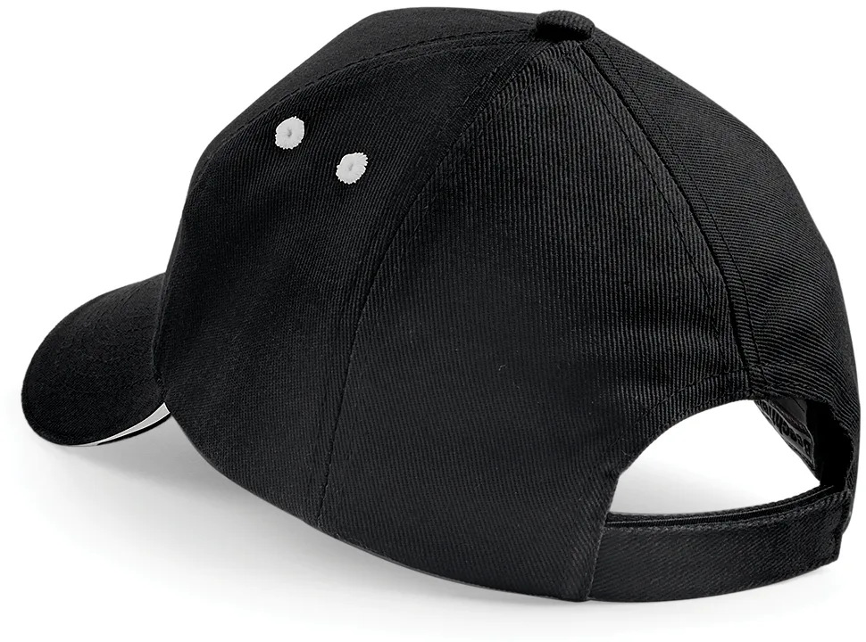 Casquette bicolore personnalisée, visière sandwich (B15C), Black - Light Grey, photo 10