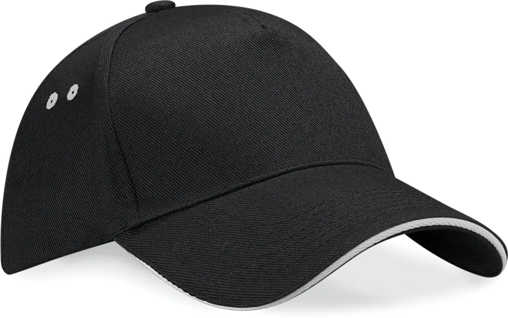 Casquette bicolore personnalisée, visière sandwich (B15C), Black - Light Grey, photo 9