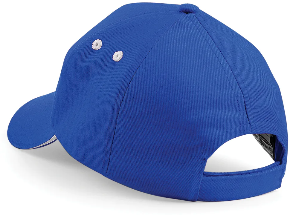 Casquette bicolore personnalisée, visière sandwich (B15C), Bright Royal - White, photo 20