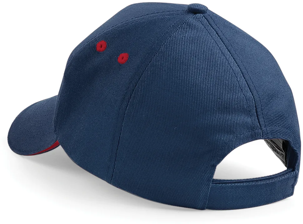 Casquette bicolore personnalisée, visière sandwich (B15C), French Navy - Classic Red, photo 24