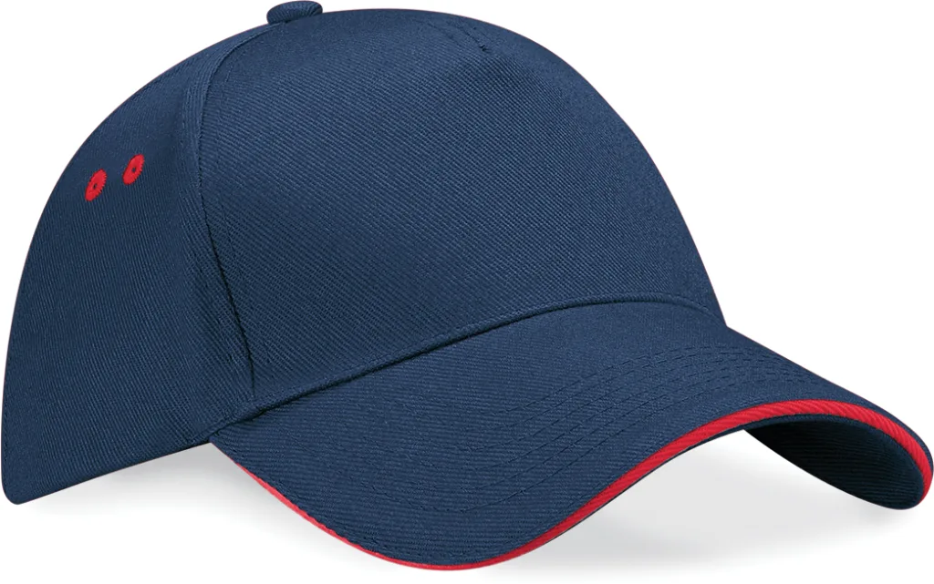 Casquette bicolore personnalisée, visière sandwich (B15C), French Navy - Classic Red, photo 23