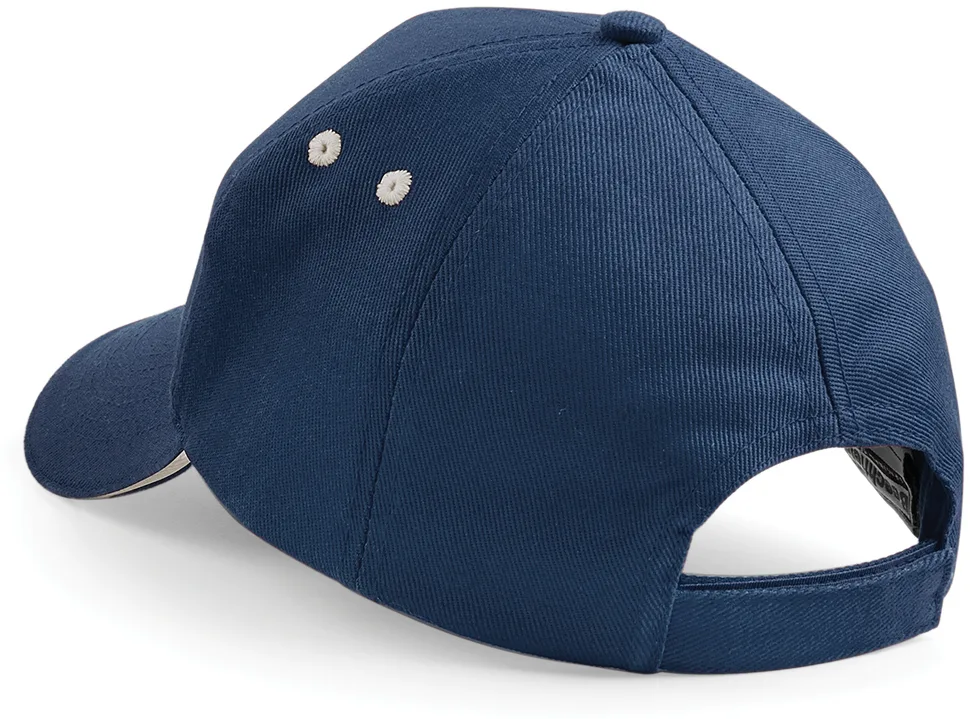 Casquette bicolore personnalisée, visière sandwich (B15C), French Navy - Putty, photo 26