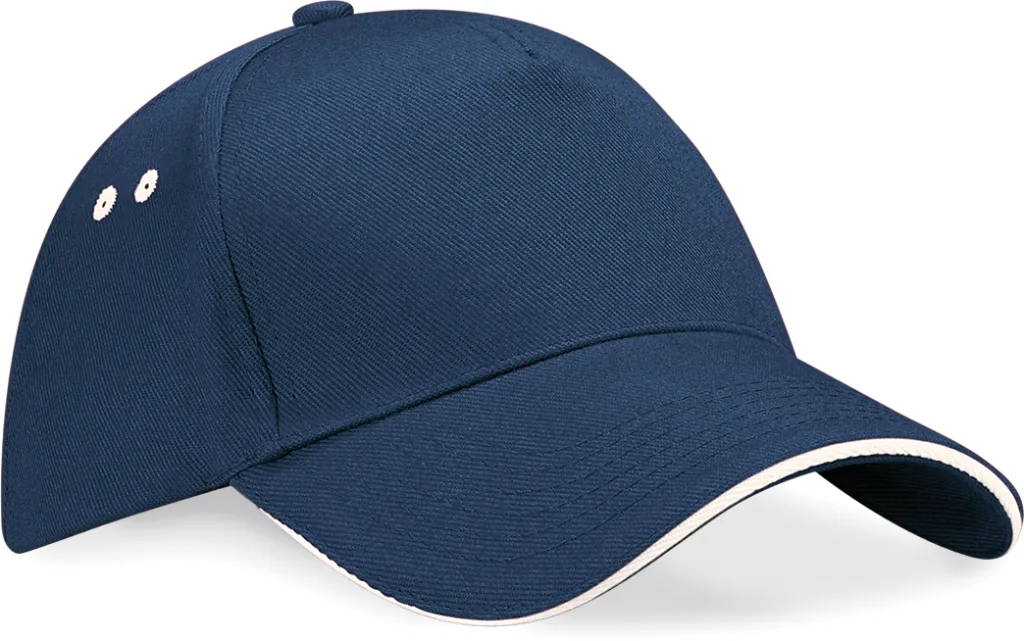 Casquette bicolore personnalisée, visière sandwich (B15C), French Navy - Putty, photo 25