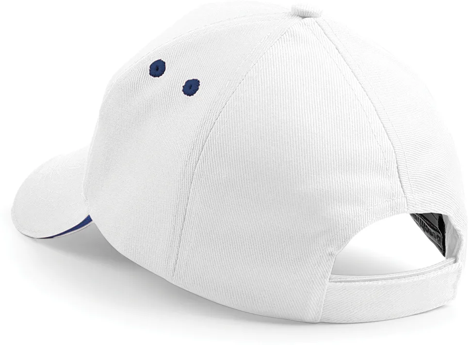 Casquette bicolore personnalisée, visière sandwich (B15C), White - French Navy, photo 32