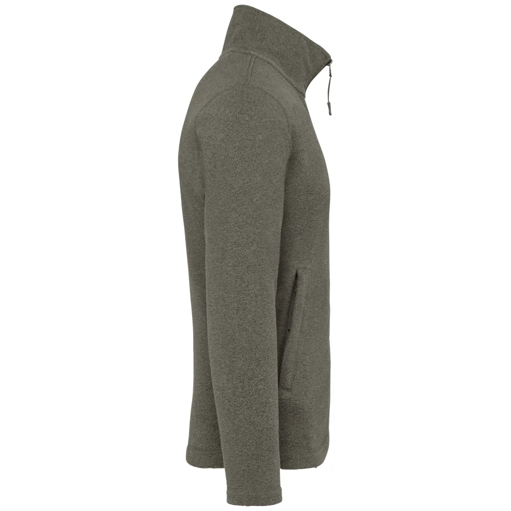Polaire zippée personnalisée, chaude et anti-boulochage (K911), Green Marble Heather, photo 47