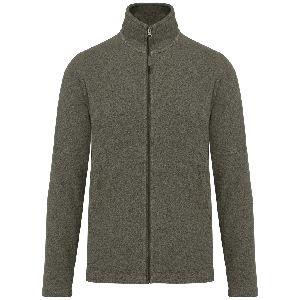 Polaire zippée personnalisée, chaude et anti-boulochage (K911), Green Marble Heather, photo 45