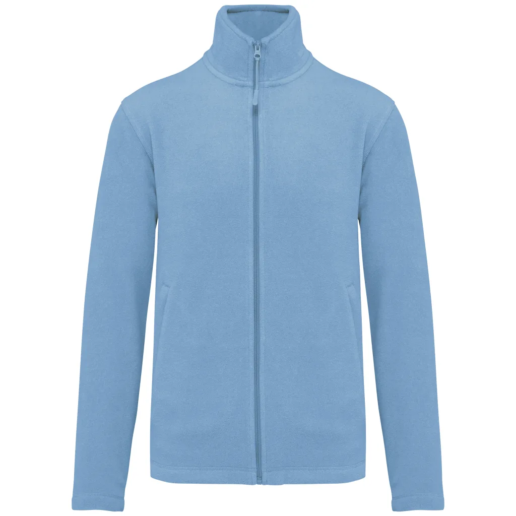 Polaire zippée personnalisée, chaude et anti-boulochage (K911), Sky Blue, photo 75