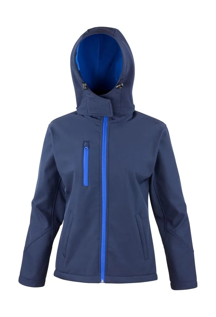 Veste softshell femme à capuche personnalisée, imperméable (R230F), Navy/Royal, photo 5