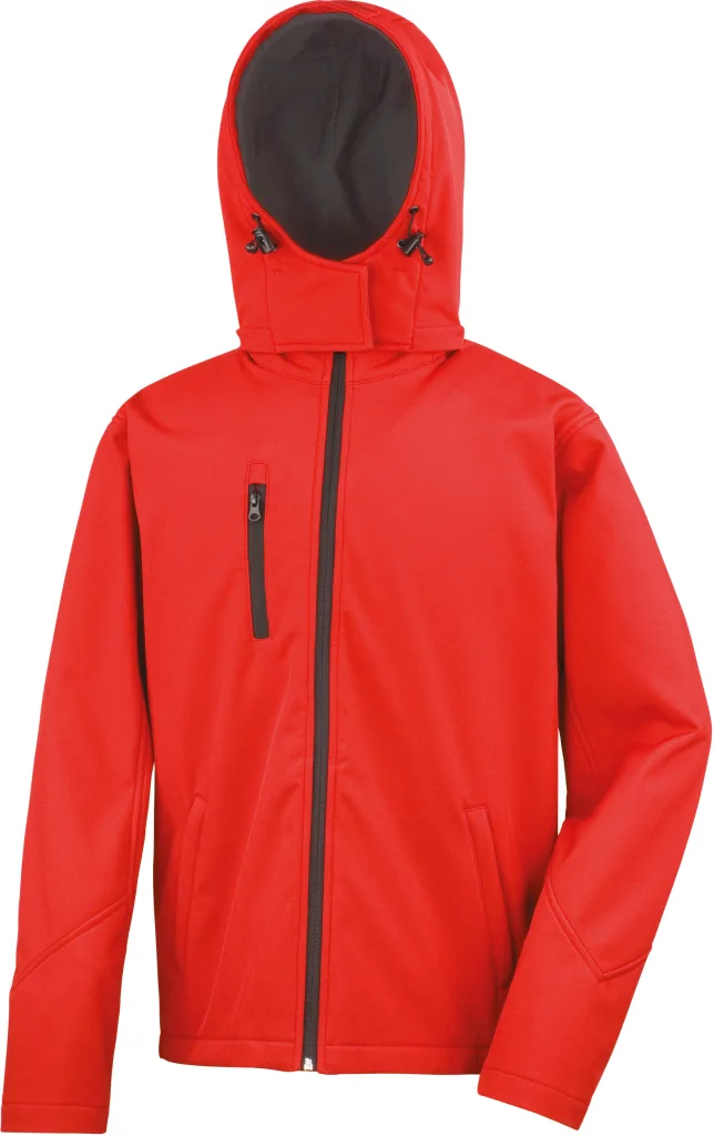 Veste softshell homme personnalisée, imperméable coupe-vent (R230M), Red - Black, photo 6