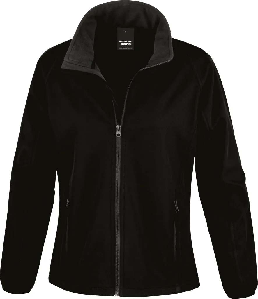 Veste softshell femme légère personnalisée, coupe-vent (R231F), Black/Black, photo 2