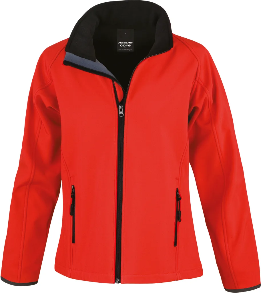 Veste softshell femme légère personnalisée, coupe-vent (R231F), Red/Black, photo 9