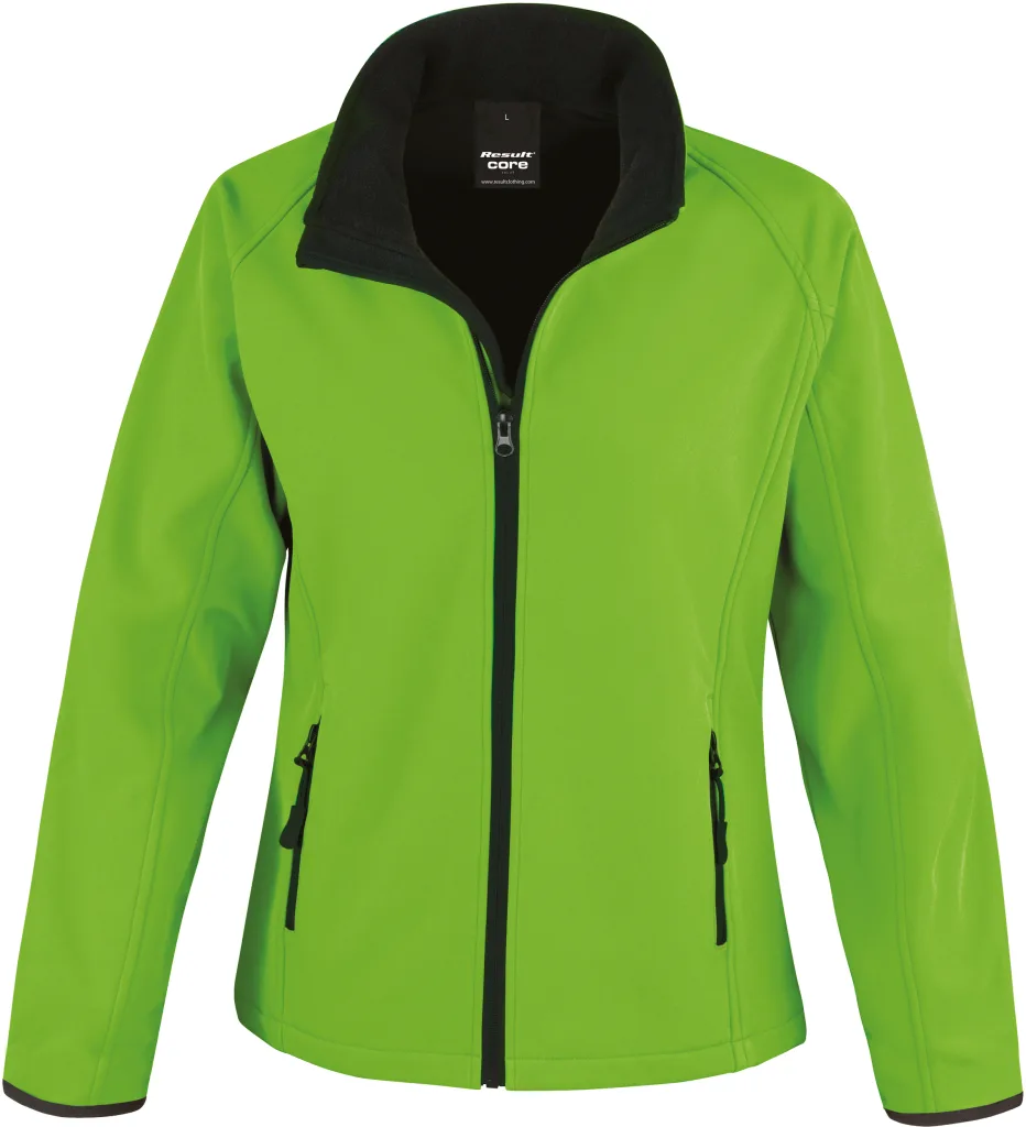 Veste softshell femme légère personnalisée, coupe-vent (R231F), Vivid Green/Black, photo 10
