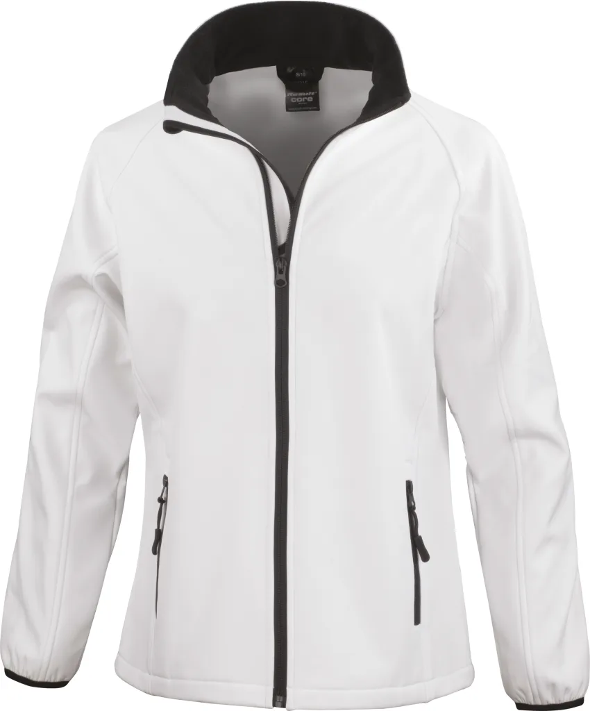 Veste softshell femme légère personnalisée, coupe-vent (R231F), White/Black, photo 11