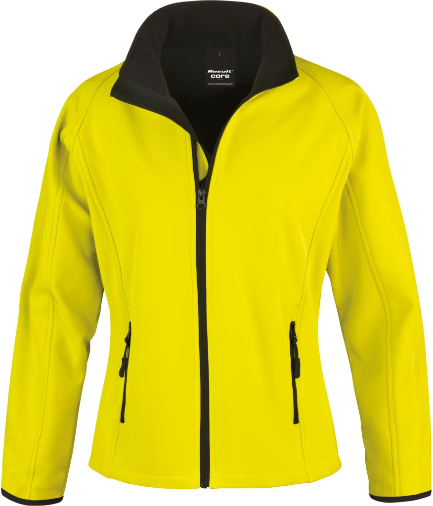Veste softshell femme légère personnalisée, coupe-vent (R231F), Yellow/Black, photo 13