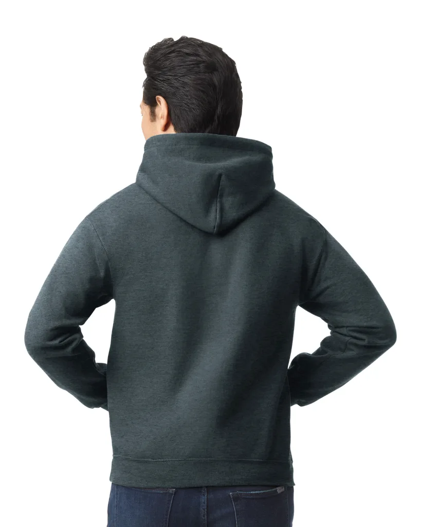 Sweat à capuche personnalisé, épais et poche kangourou (18500), Dark Heather, photo 27