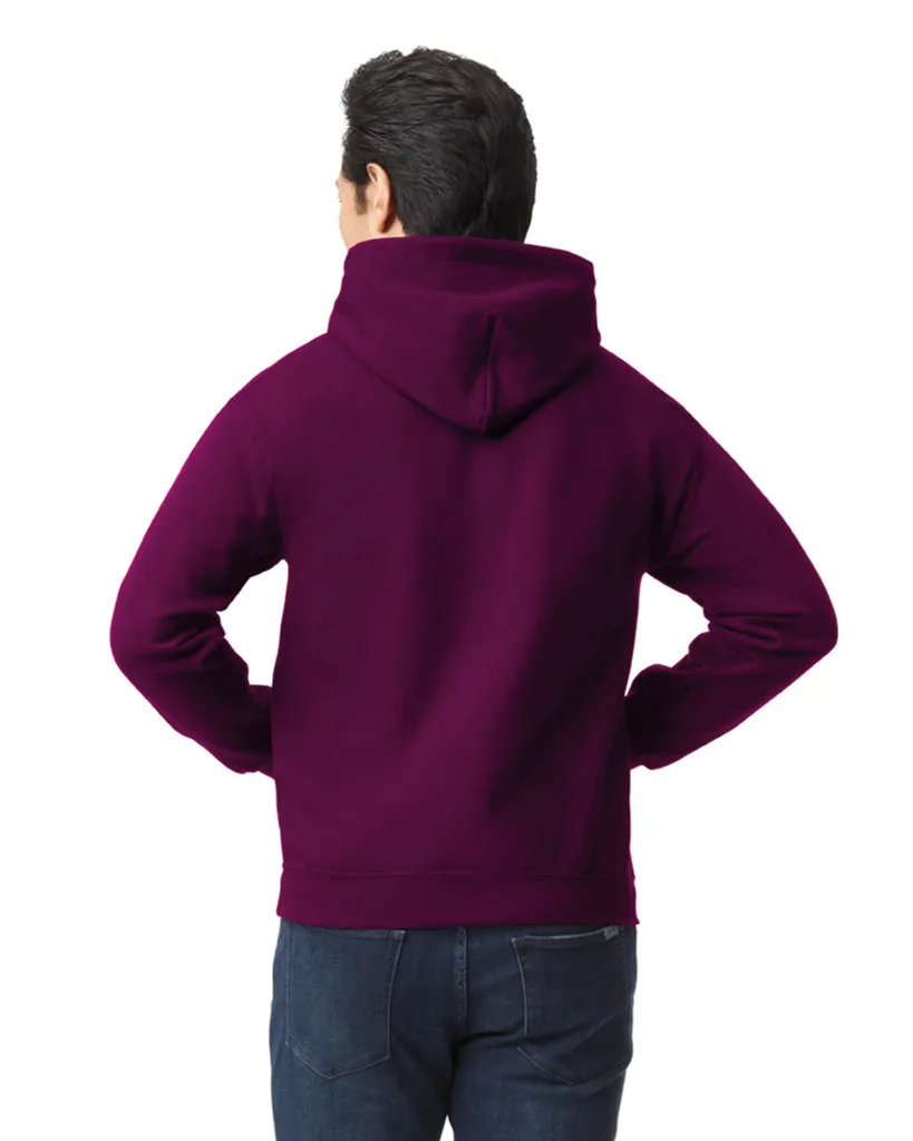 Sweat à capuche personnalisé, épais et poche kangourou (18500), Maroon, photo 40