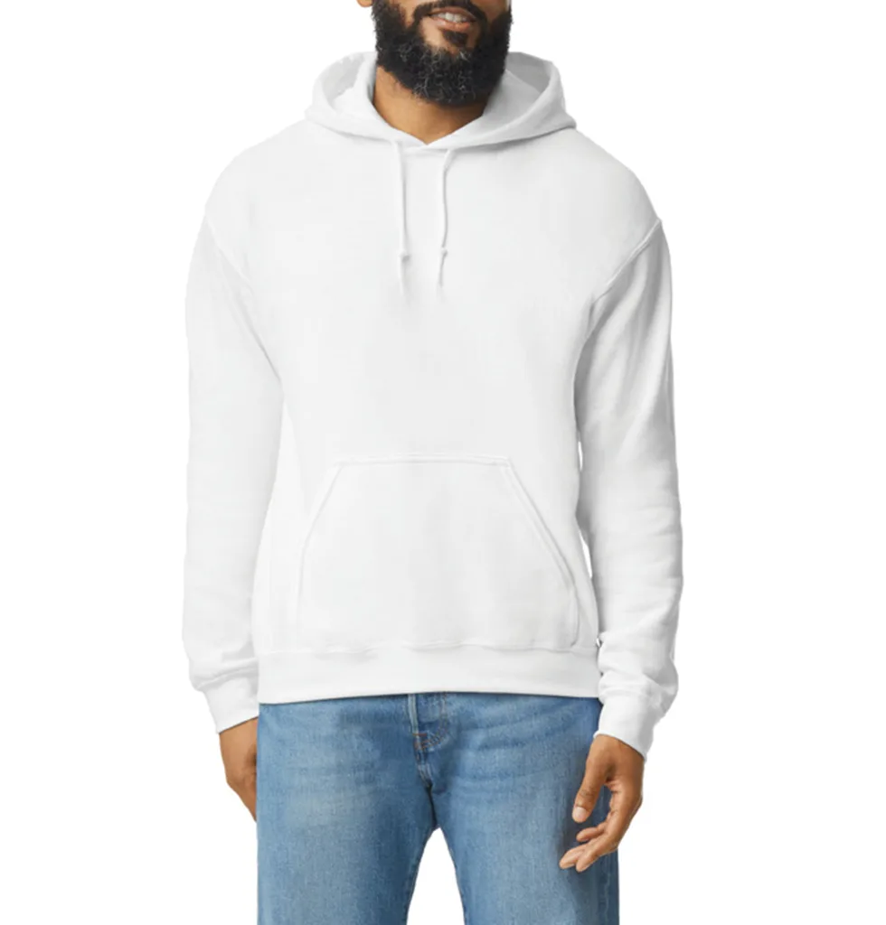 Sweat à capuche personnalisé, épais et poche kangourou (18500), White, photo 66