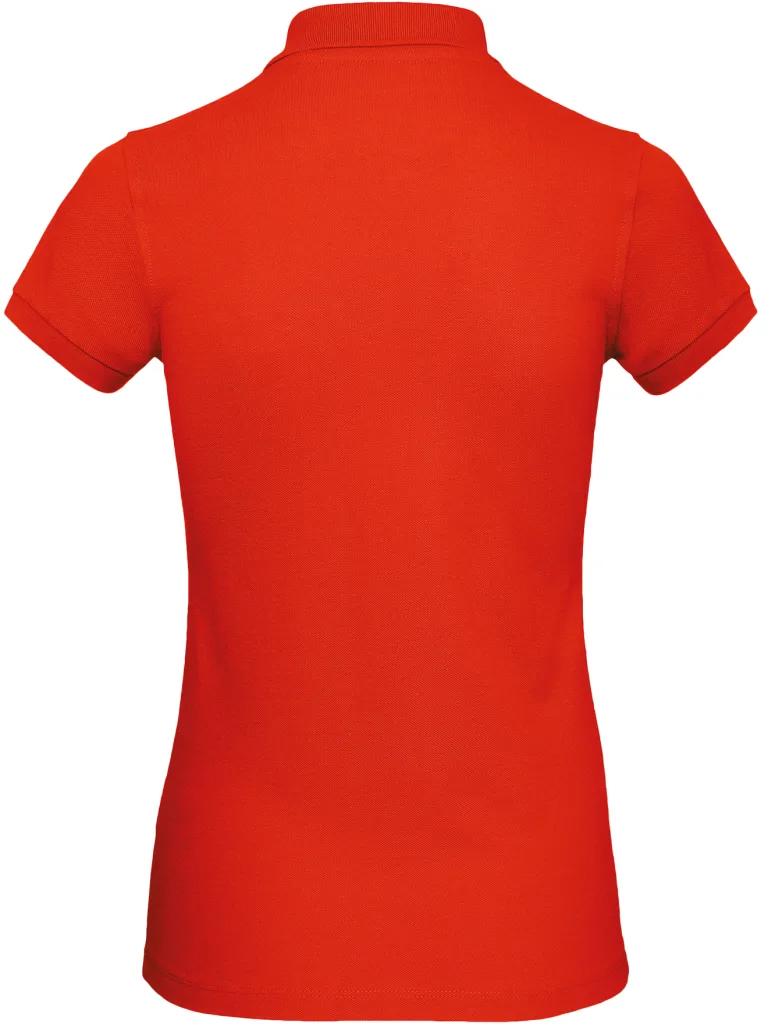 Polo bio femme personnalisé, coton bio et coupe cintrée (PW440), Fire Red, photo 12