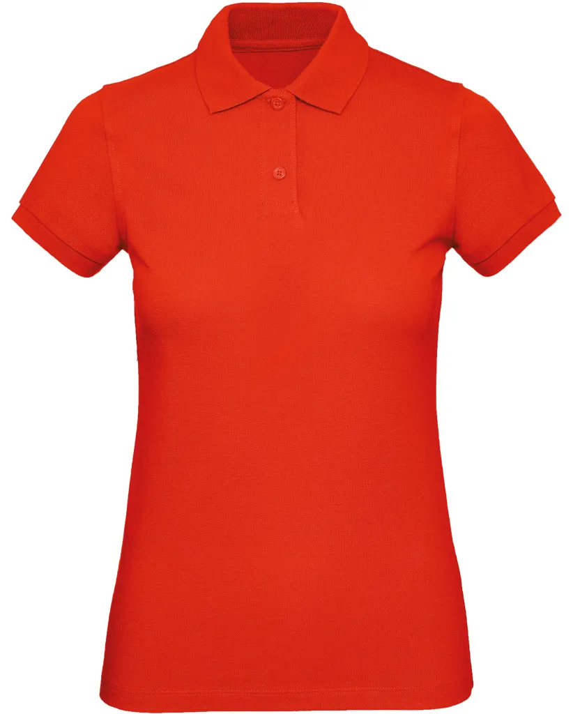 Polo bio femme personnalisé, coton bio et coupe cintrée (PW440), Fire Red, photo 11