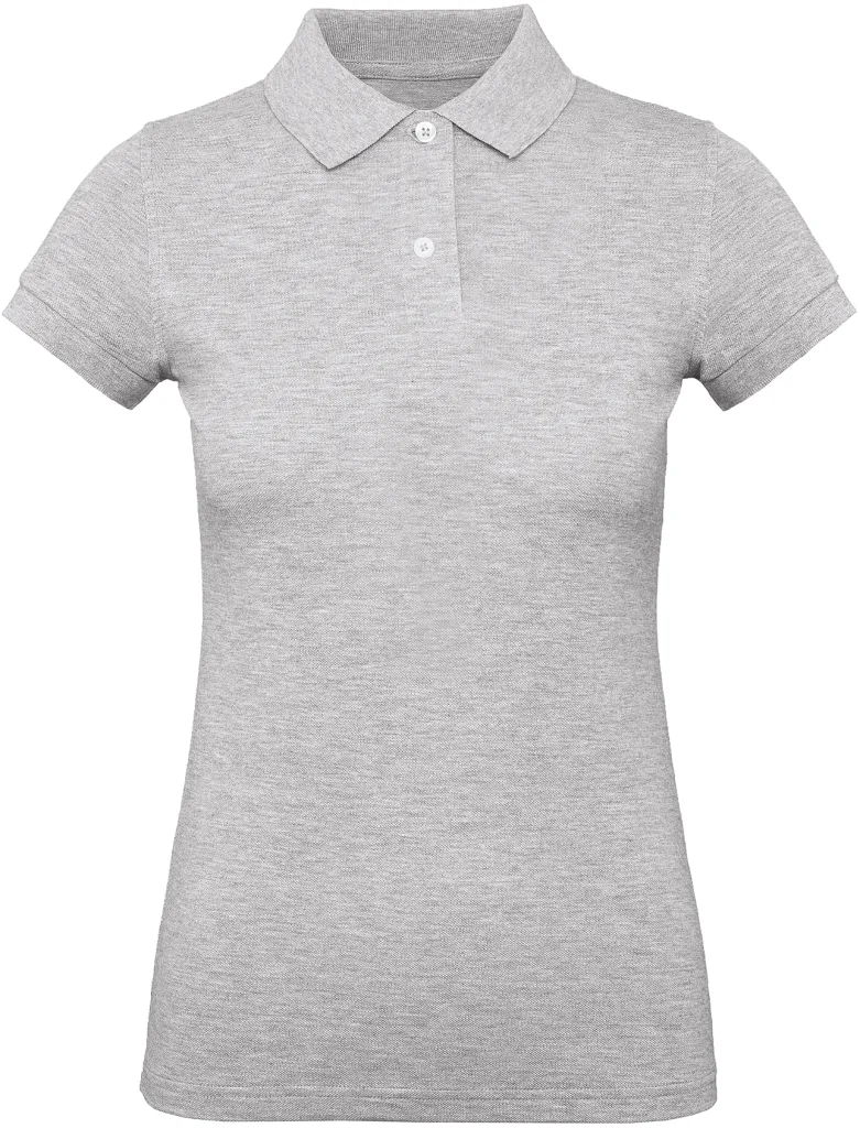 Polo bio femme personnalisé, coton bio et coupe cintrée (PW440), Heather Grey, photo 13