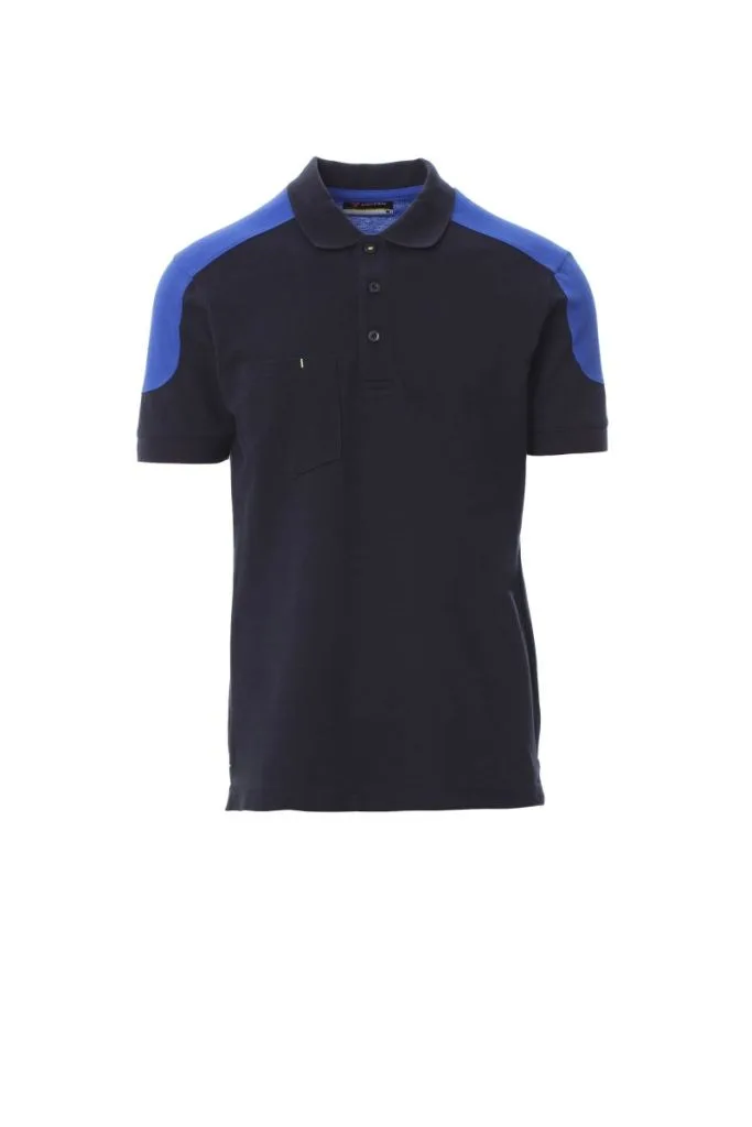 Polo de travail bicolore personnalisé, tenue soignée (001465), Bleu Marine/Bleu Roi, photo 3