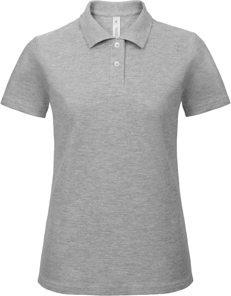Polo femme personnalisé, piqué coton et coupe cintrée (PWI11), Heather Grey, photo 10