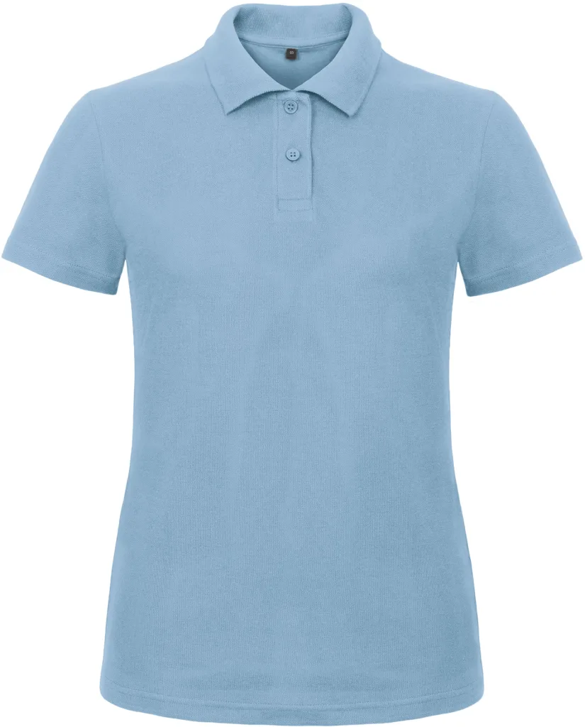 Polo femme personnalisé, piqué coton et coupe cintrée (PWI11), Light Blue, photo 12