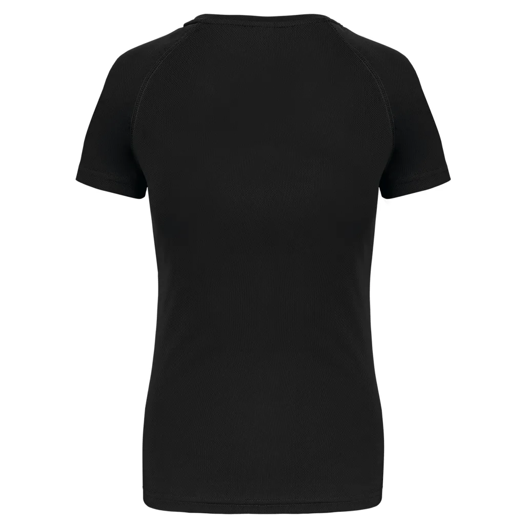 T-shirt de sport femme personnalisé, coupe ajustée (PA439), Black, photo 7