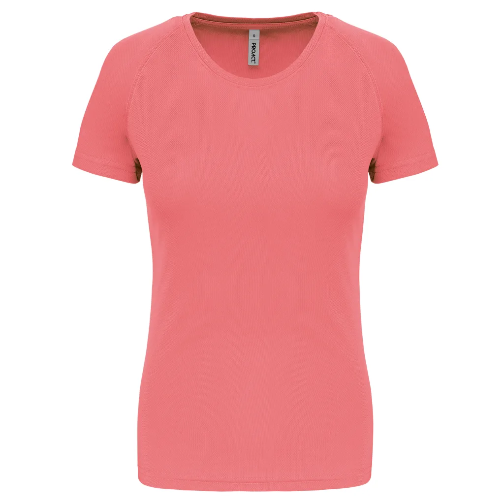 T-shirt de sport femme personnalisé, coupe ajustée (PA439), Coral, photo 8